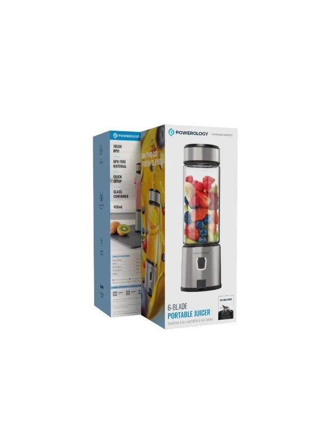 6-Blade Portable Juicer - 126W 450ml