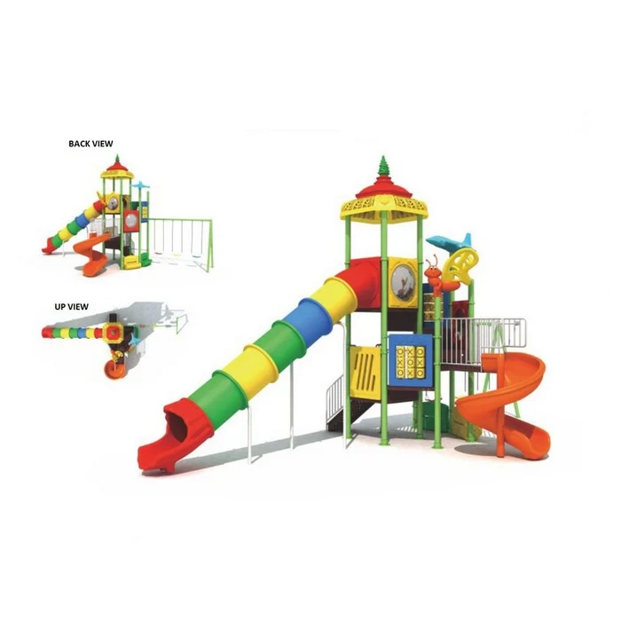 Mega Kids Flower Playsets - Swings And Slide Multi Colour