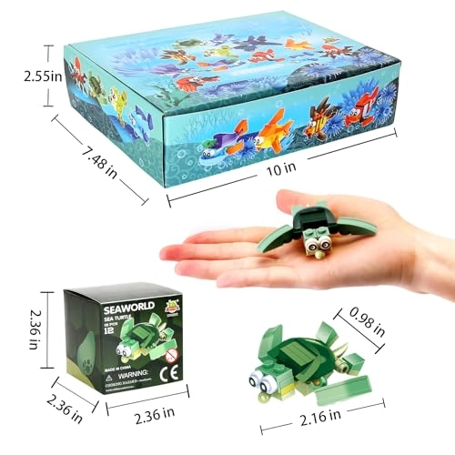 Mini Building Blocks Ocean Animal - 12pcs