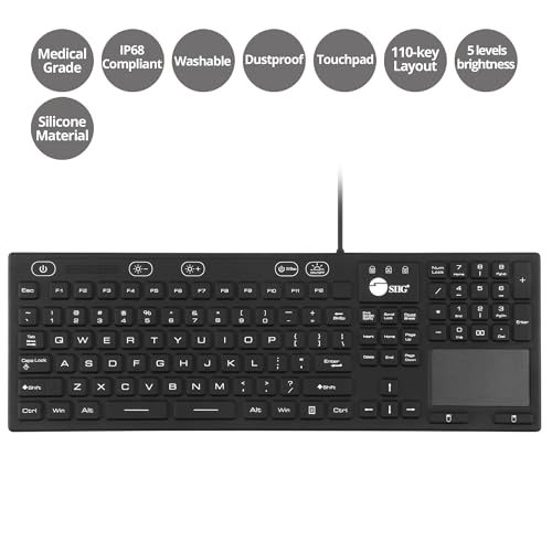 Silicone Washable Keyboard - 110-key Wired