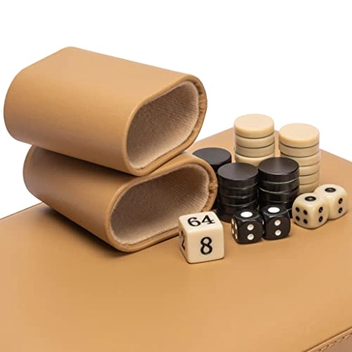 Backgammon Mini Game Set - Magnetic Travel Leatherette