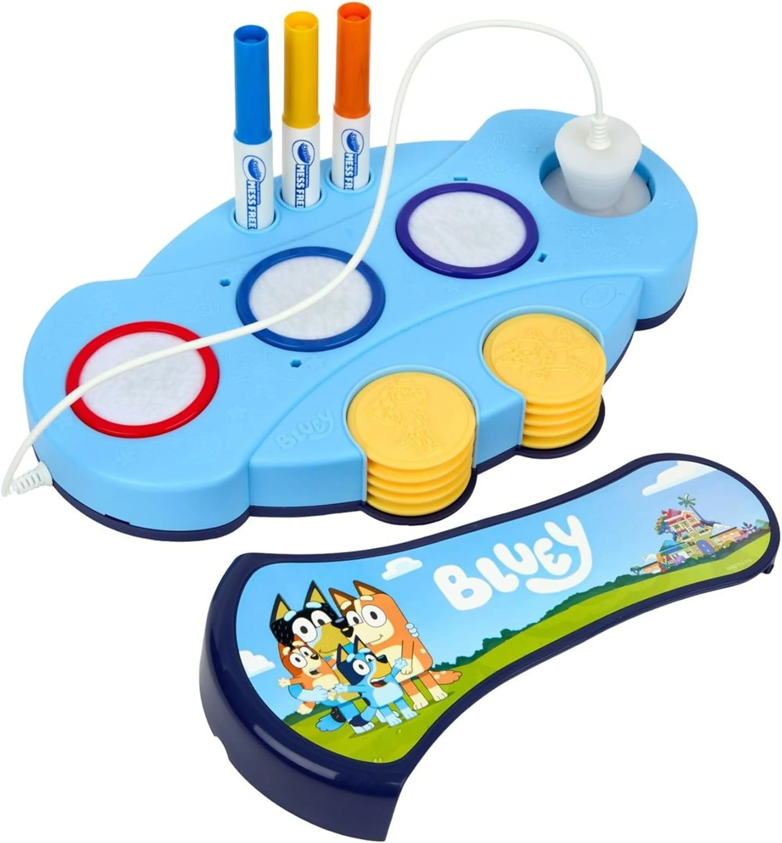 Color Wonder Deluxe Stamper Kit - 50 pieces 10 Art Stamps 8 Scented Markers 2 Scented Ink Pads 1 Stamp Holder