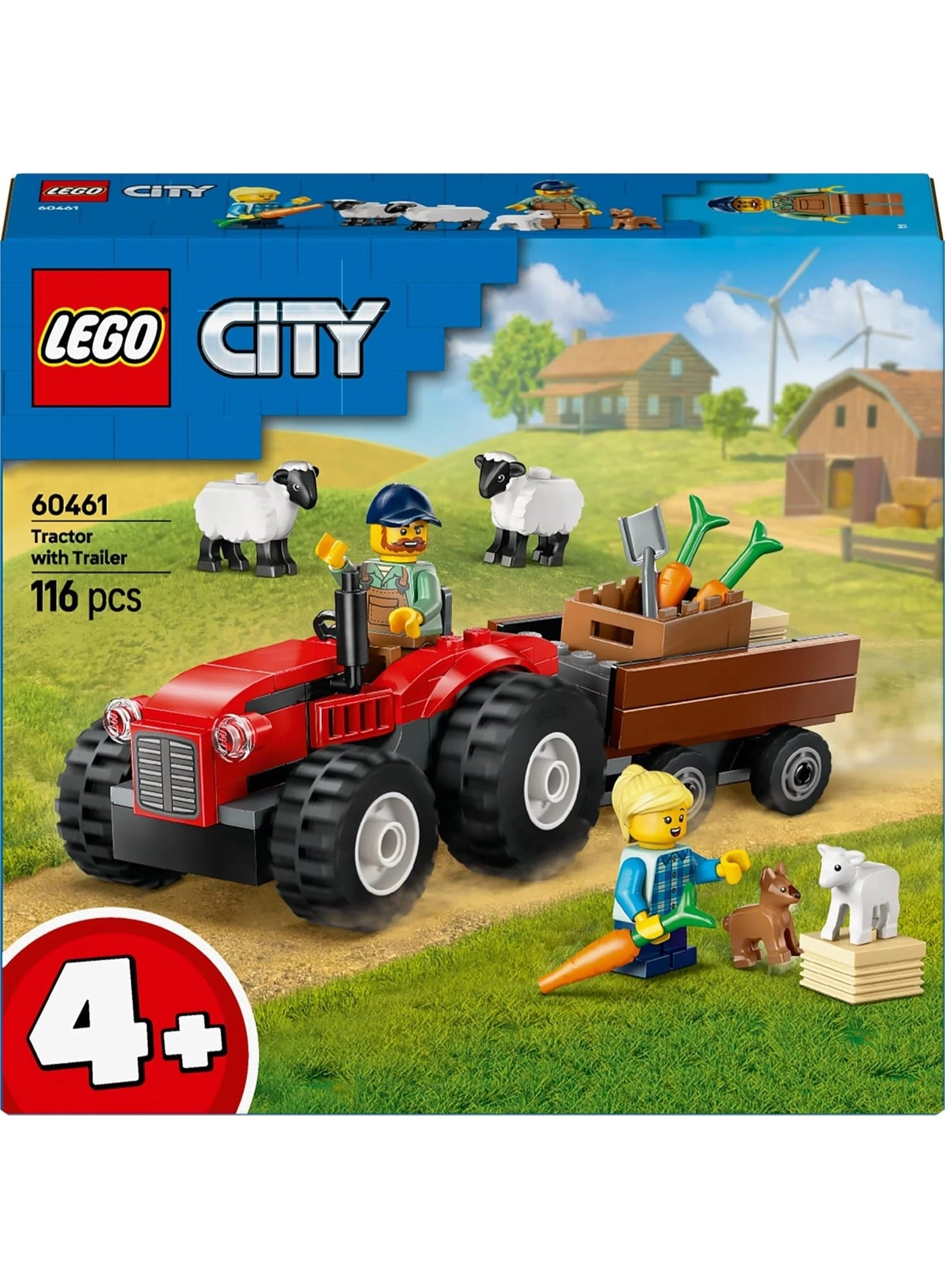 LEGO Farm Tractor (60461) - Trailer Sheep 2 minifigures
