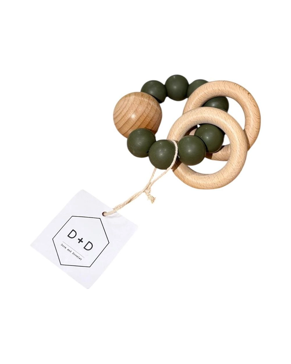 Teething Rattle - Eco Wood Silicone