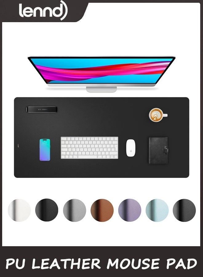 LENND Non-Slip Large PU Leather Office Mouse Pad - 80x40 cm