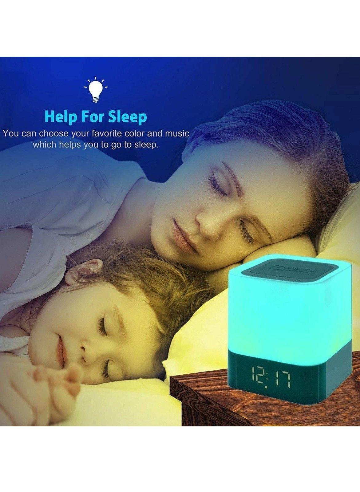 Bluetooth Speaker - Alarm Clock Touch Sensor Multi-Color