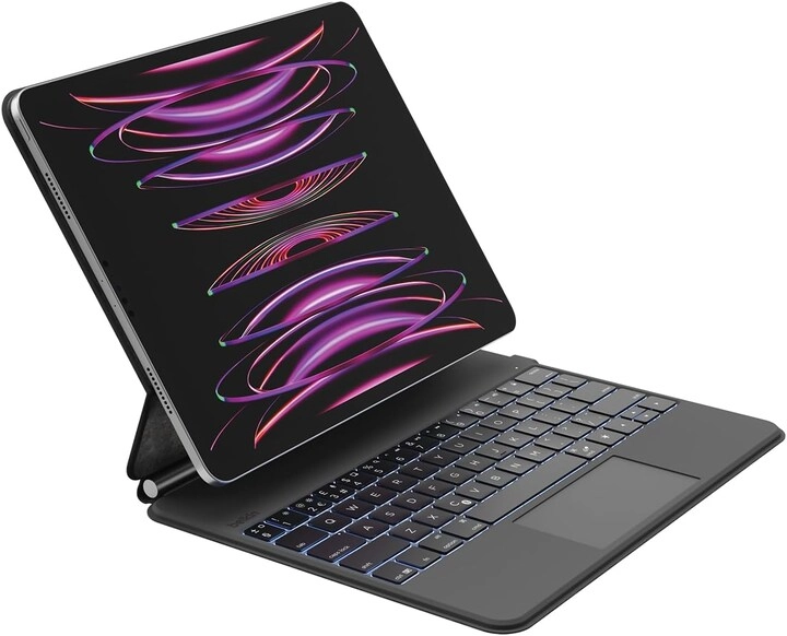 Akzun Trading Keyboard Case with Magnetic Stand and Apple Pencil Storage for iPad M4 Pro 13-inch