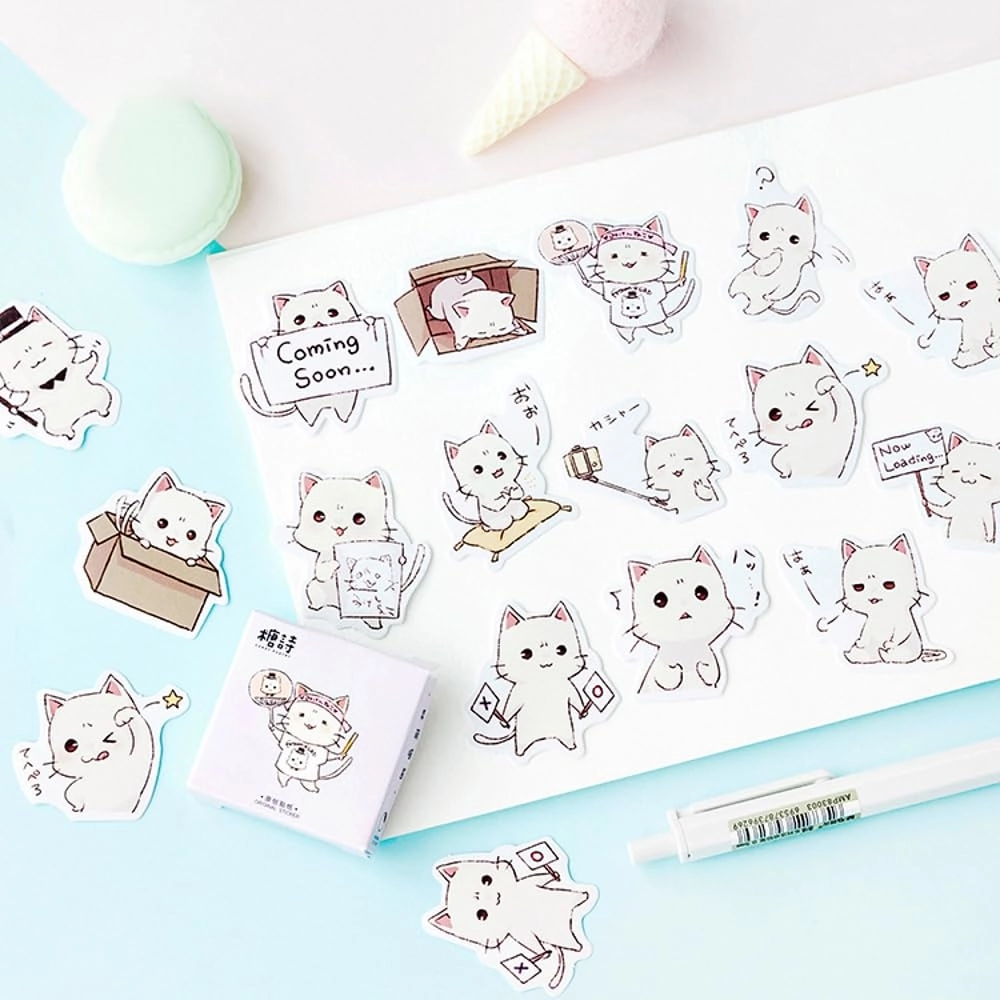 Cute Cat Stickers - 45pcs