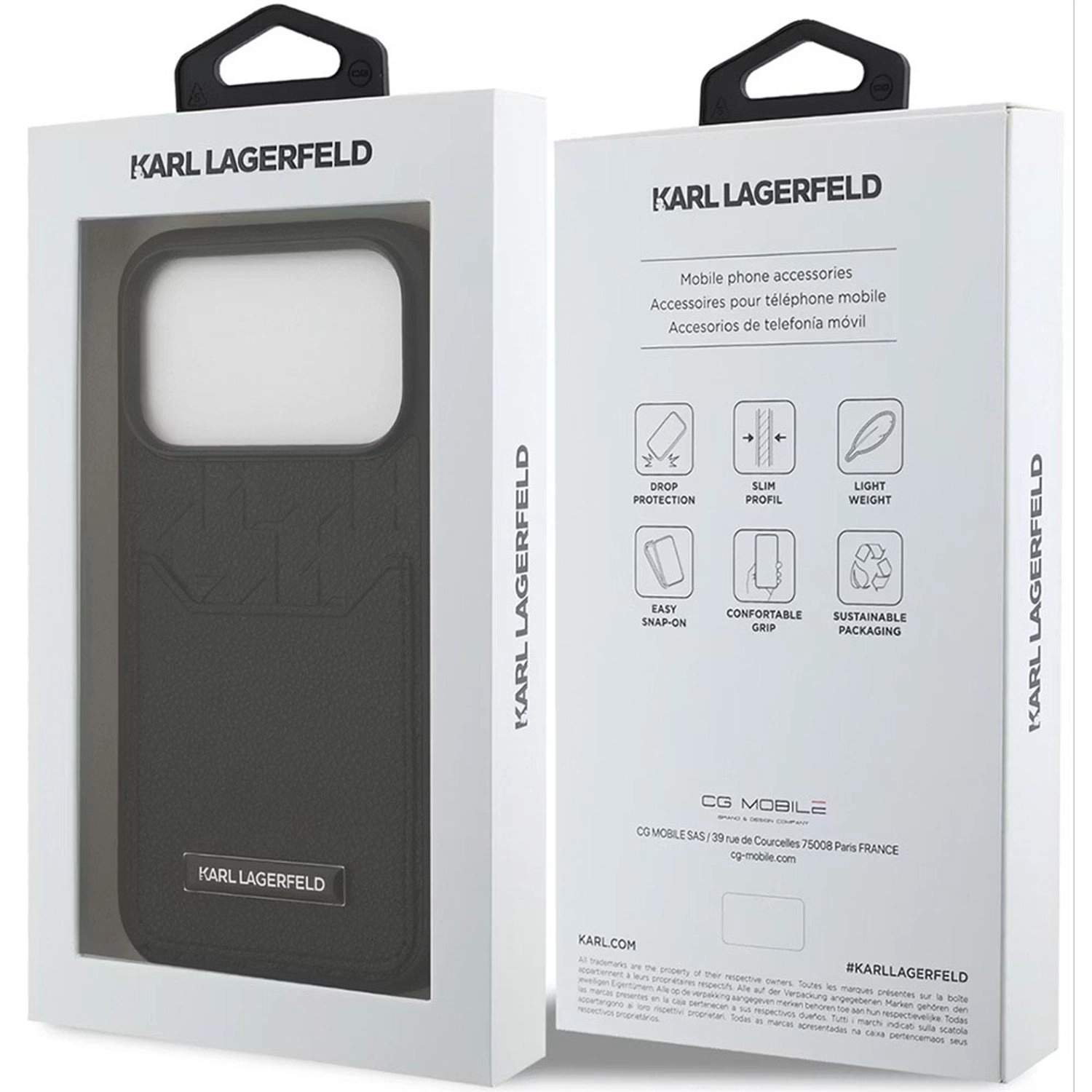 PU Grained Case with Card Holder for iPhone 17 Pro Max