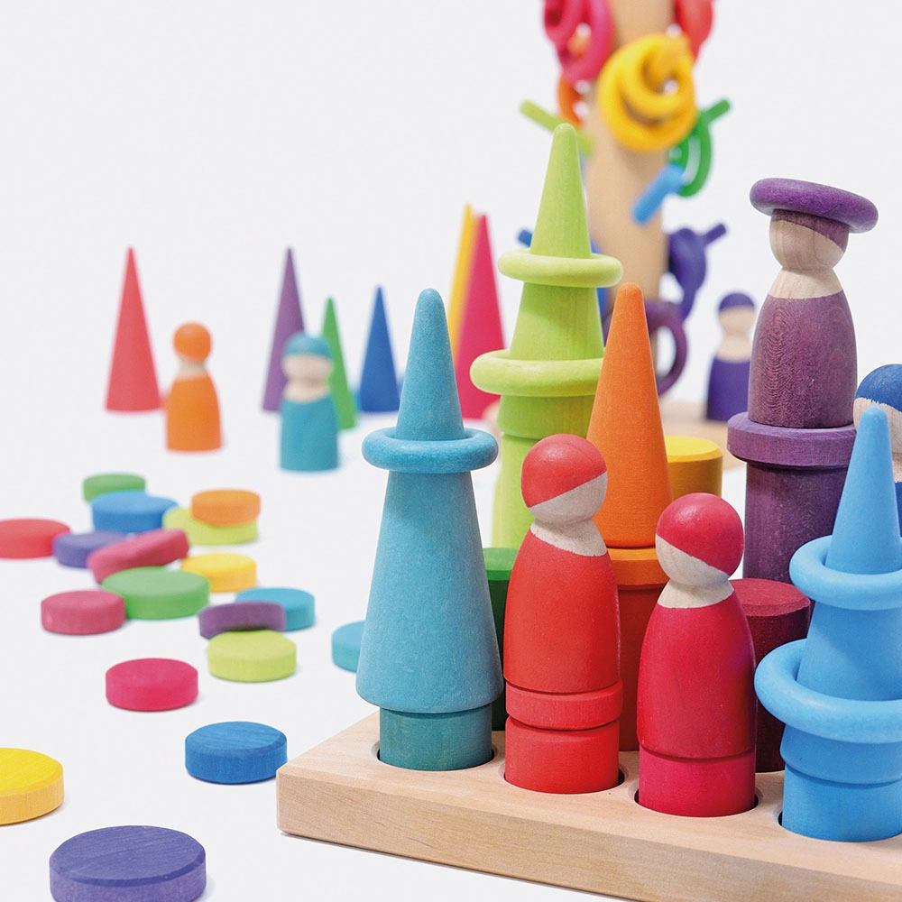 Stacking Rainbow Toy - Suitable for 3 years and above 12 pieces