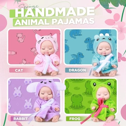 Reborn Baby Doll - 4 Inch Animal Clothes 4 Pcs Bundle