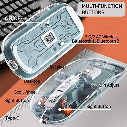 Slim Rechargeable Silent Mouse - Wireless