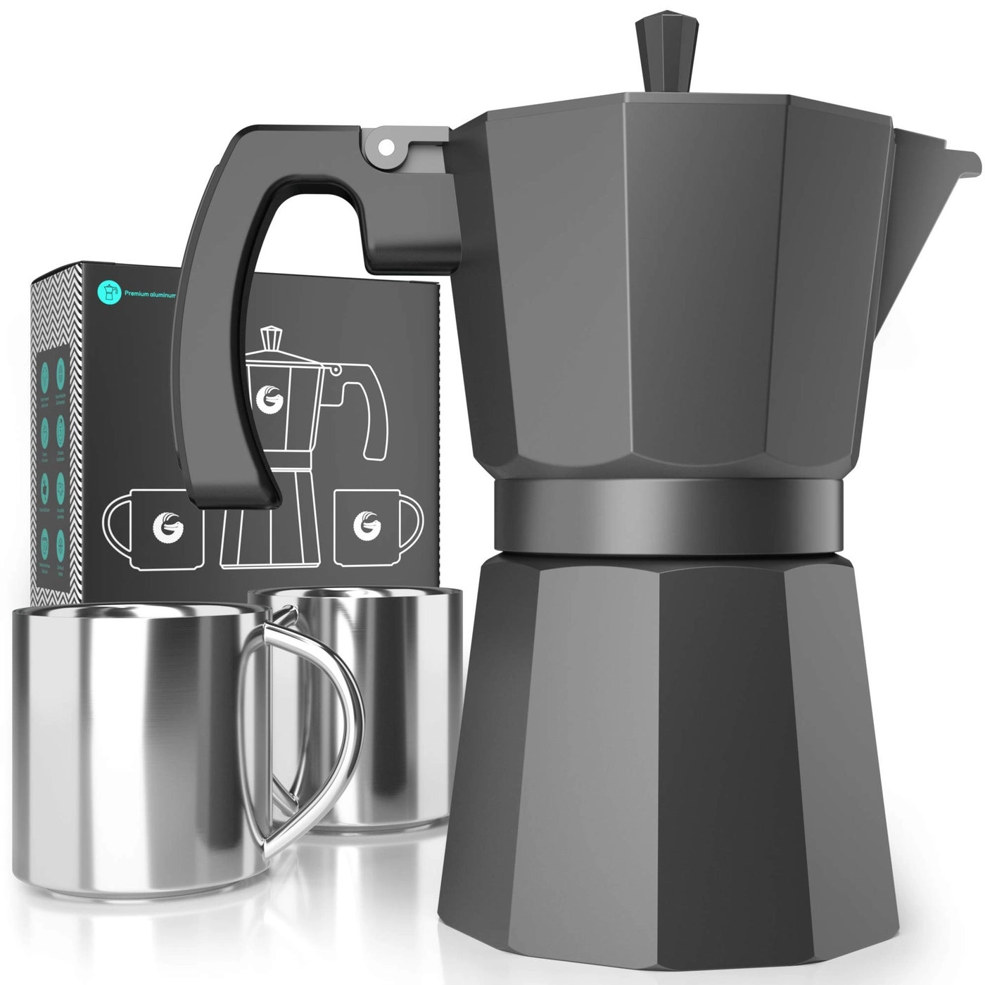 Coffee Gator Moka Pot - 12 Oz 360ml