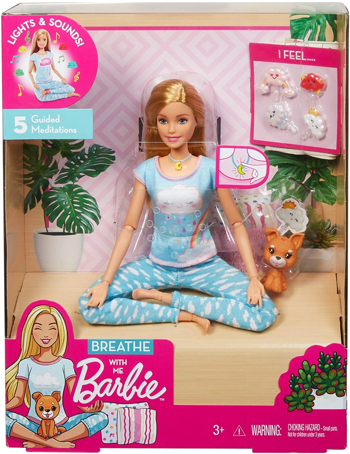 Barbie Breathe With Me - Puppy 4 Cloud Emojis Lights and Sound