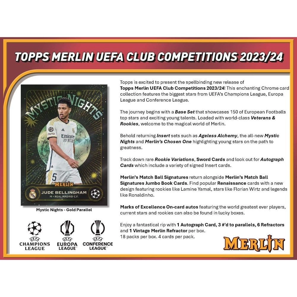 Merlin Collection - 18 Packs 4 Cards Per Pack