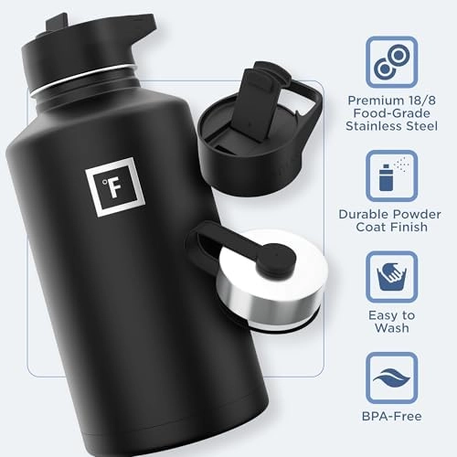 Sports Water Bottle Vacuum Insulated Stainless Steel