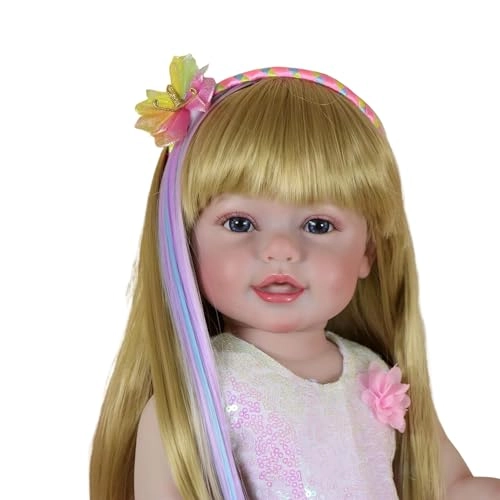 Rainbow Dreams Reborn Toddler Doll - 22-inch Full Vinyl Body Light Skin Tone Ages 3+