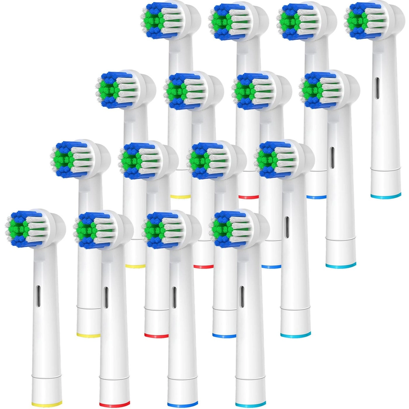 genkent Replacement Toothbrush Heads - 16 Pcs