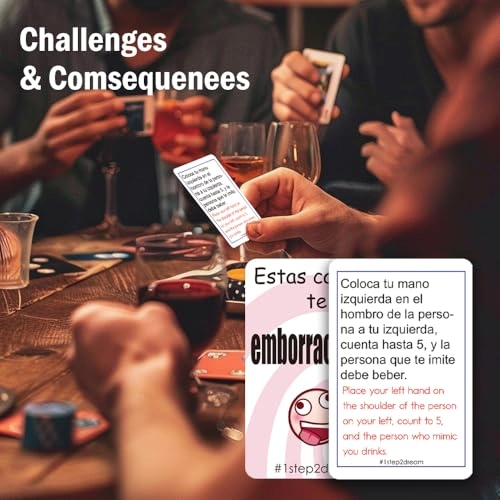 Drinking Card Game - Bilingual English and Spanish 21 years and up