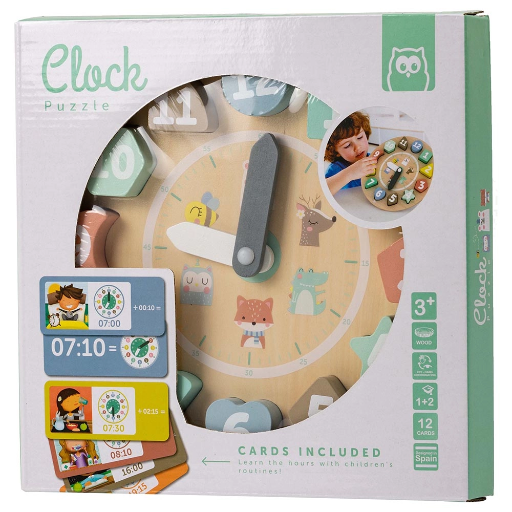 Wooden Clock Puzzle - 3+