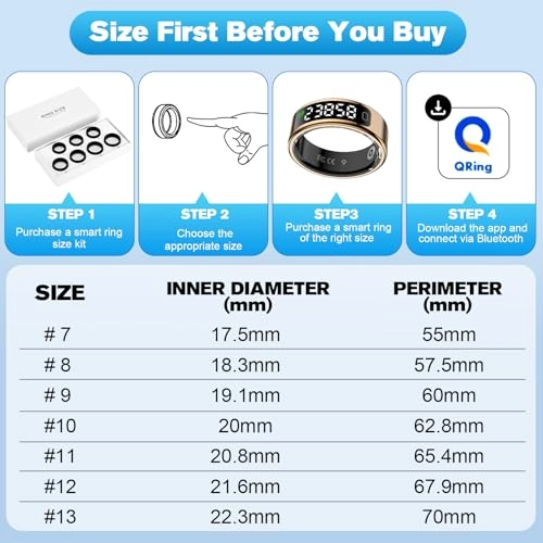 Smart Ring - LED Dispay Screen Heart Rate Sleep Tracker