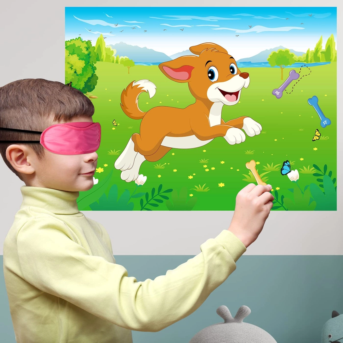 Pin The Tail on The Dog - English 48pcs