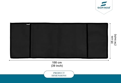 Microwave Oven Cover - 100 x 35 cm Black Nylon