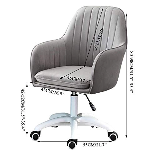 Velvet Task Chair - Adjustable Swivel Rolling Purple