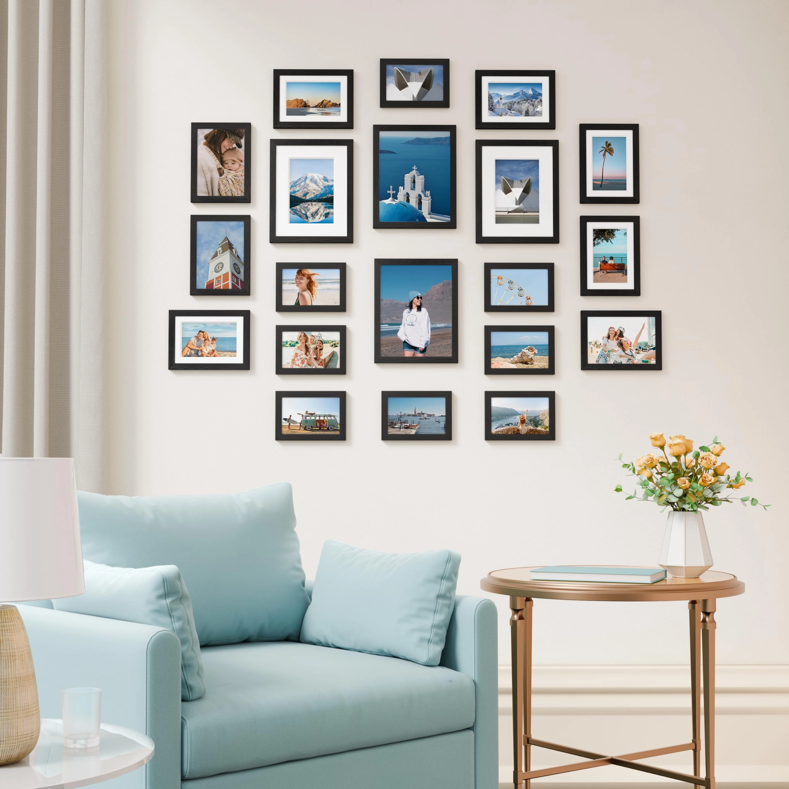 Picture Frames Set - 10 Pack Rustic Grey