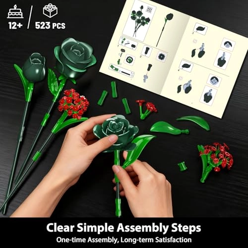 Bouquet Building - Green Rose 523 pcs