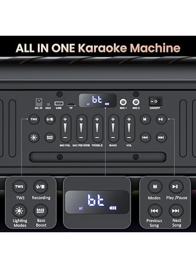 Karaoke machine - 2 wireless microphone