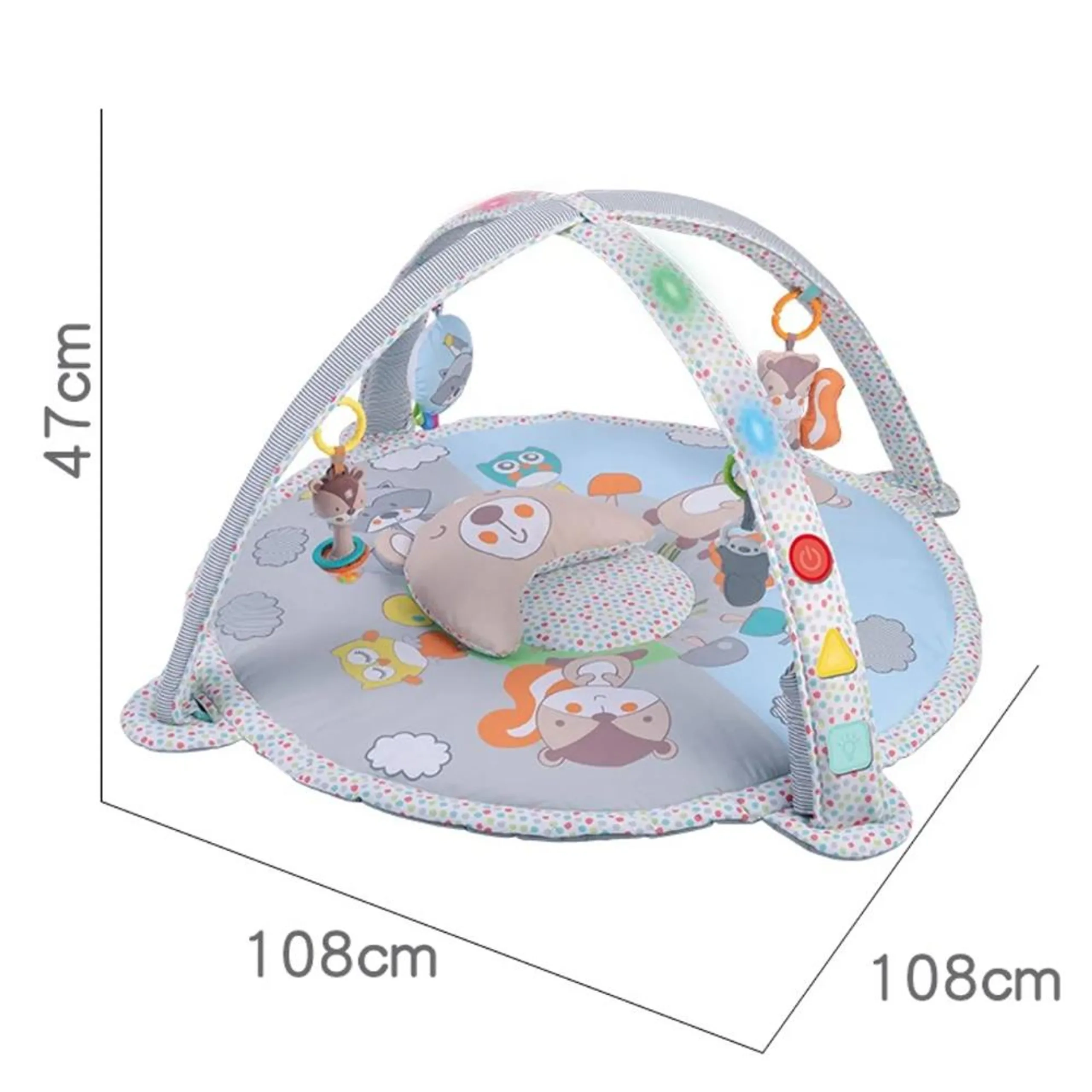 3-in-1 Light-Up Activity Playgym - Includes 30 colorful balls Suitable for 0 to 12 mo