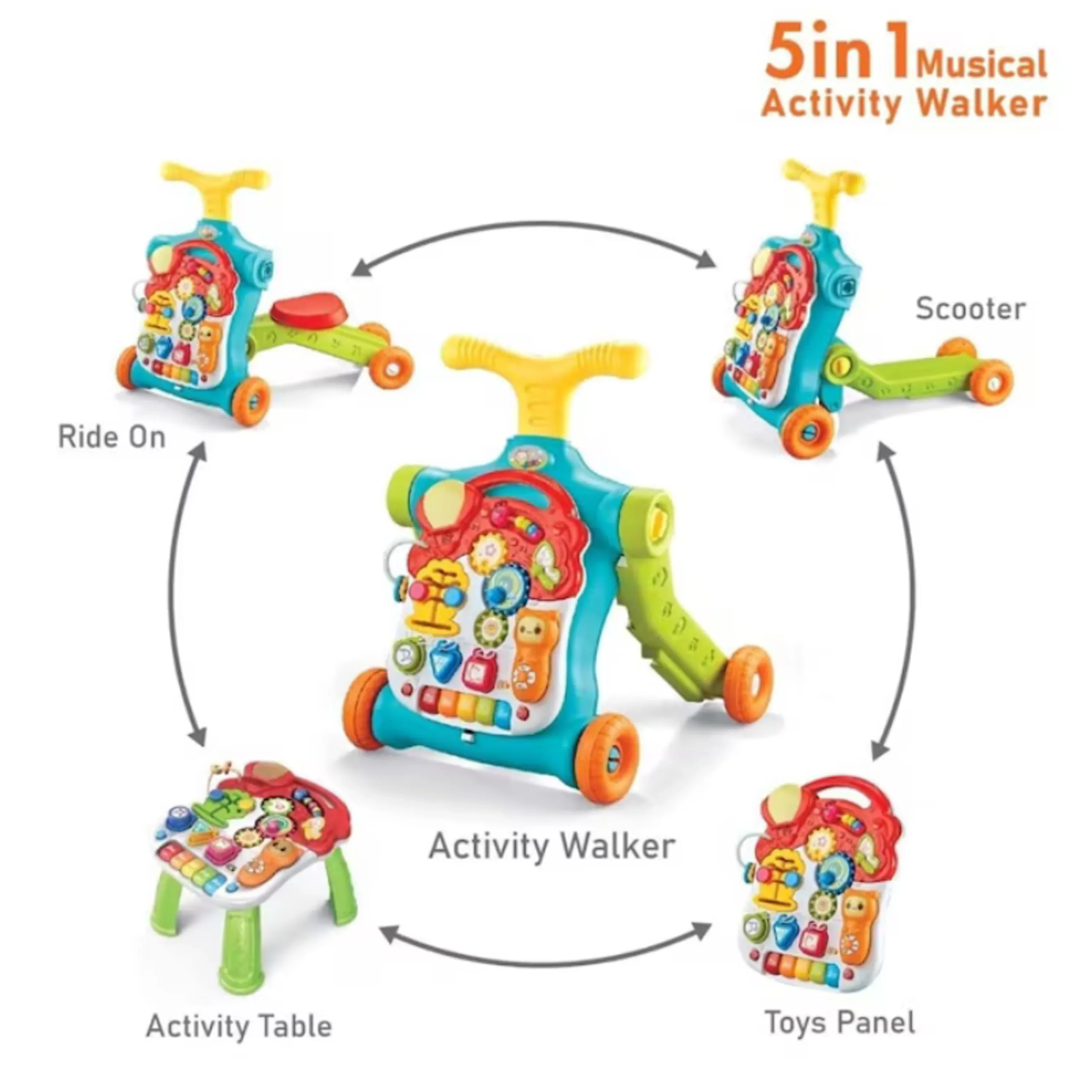 Eden 5 In 1 - Multifunctional Baby Walker 6 months