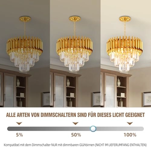 Crystal Chandelier - 23.6inch