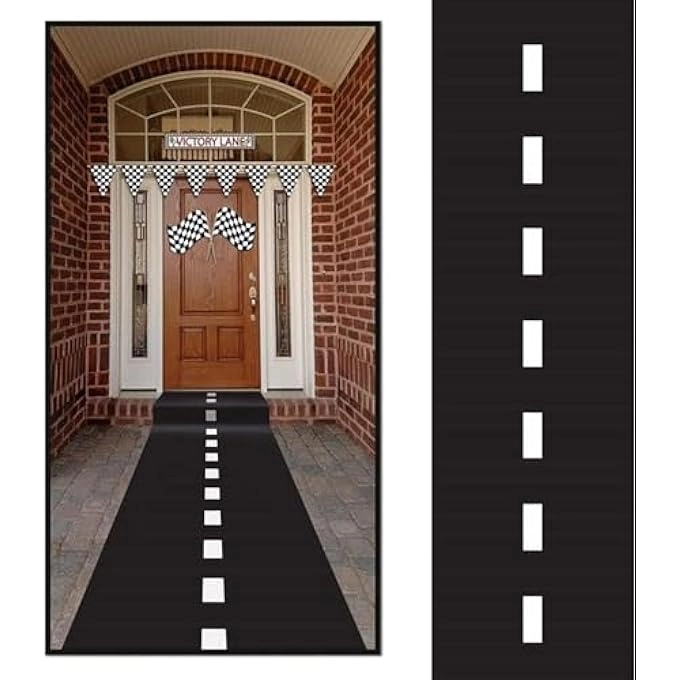 rayihni RACETRACK FLOOR RUNNING RACER PARTY DECORATION MAT - 10 X 2 FT