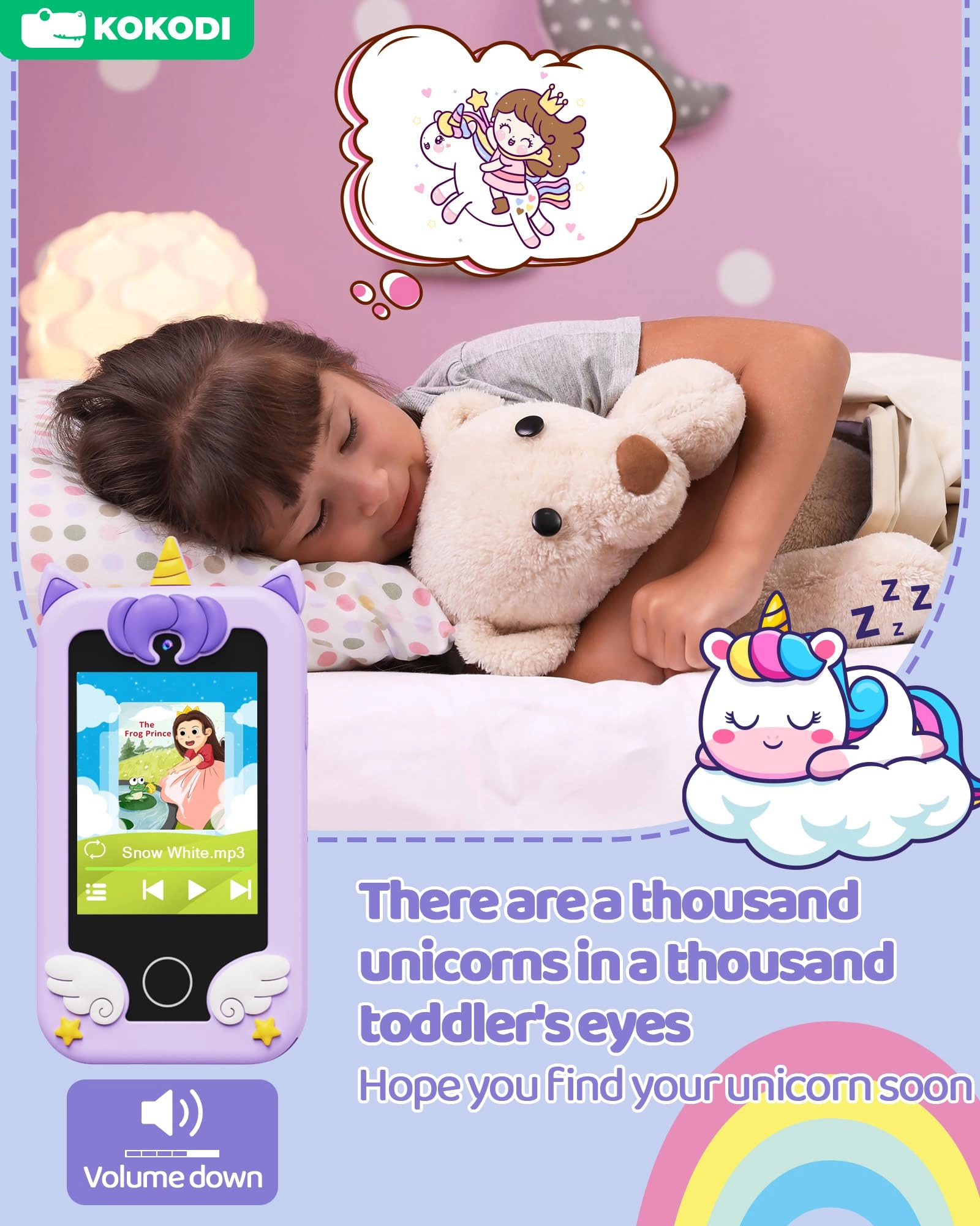 kokodi Kids Smart Phone Toy Unicorn - 3 years+