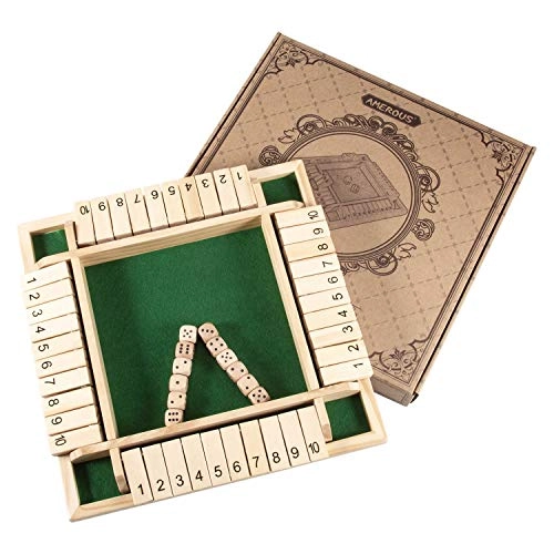 Shut The Box - 4-Player 12 Dices Wood