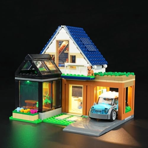 LED Light Kit for LEGO City Family House with Electric Car 60398