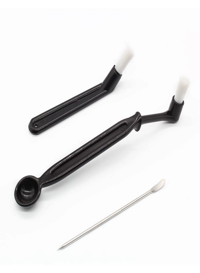 Kyuionty Coffee Machine Cleaning Brush - with Spoon Pack of 3 Pack