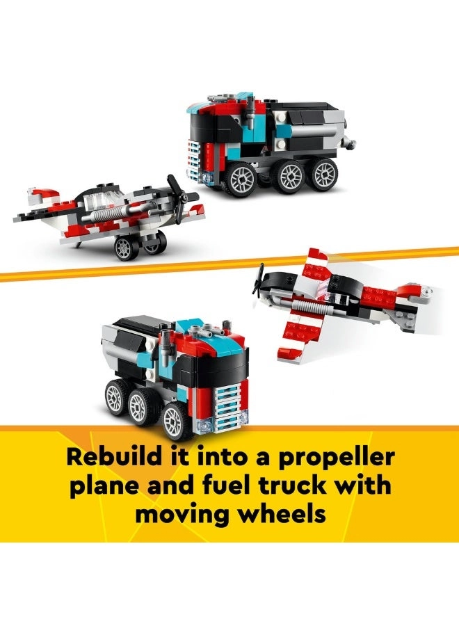 LEGO Creator Flatbed Truck with Helicopter (31146) - 3 in 1 Ages 7+