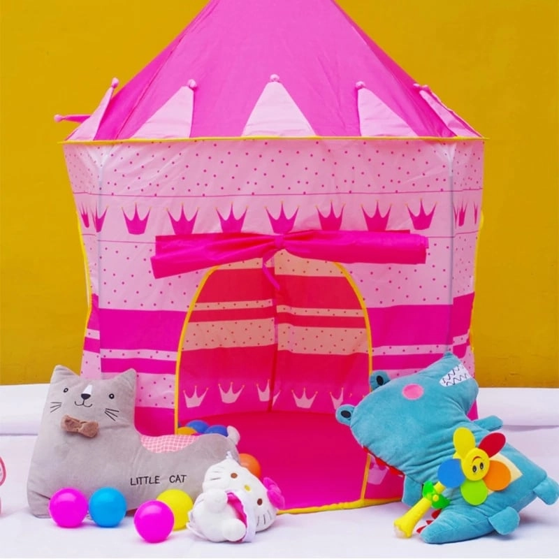 Hexagon Princess Castle Tent - 140x135x70centimeter