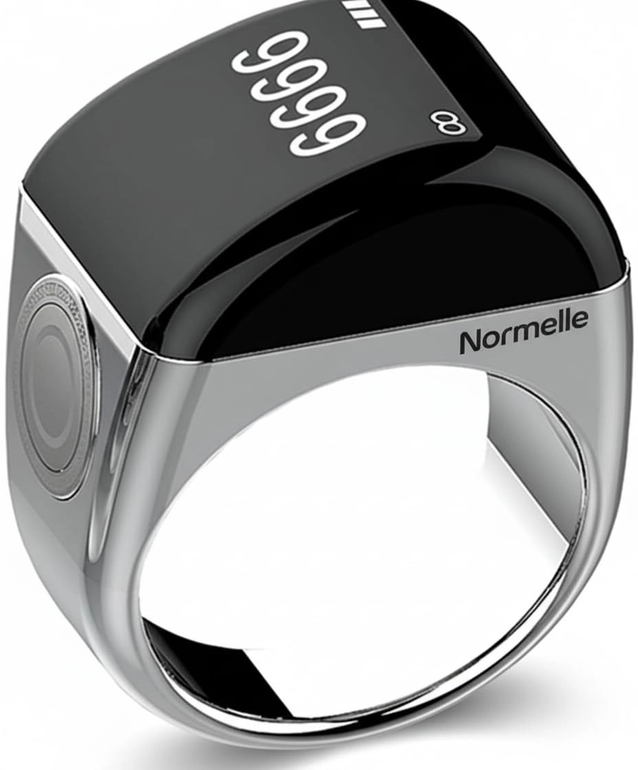 Normelle Smart Qibla Tasbih Counter Ring ABS GPS