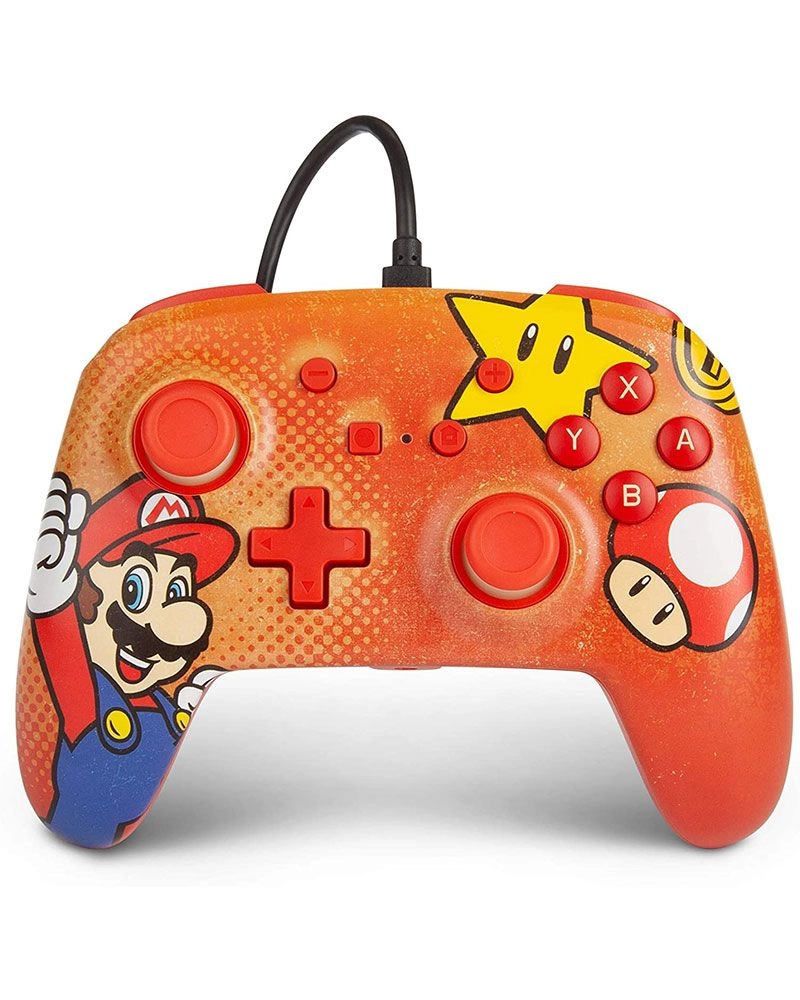 PowerA Mario Vintage Enhanced Wired Controller - red Switch