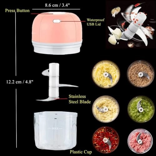 Mini electric garlic chopper - 250ml USB Charging