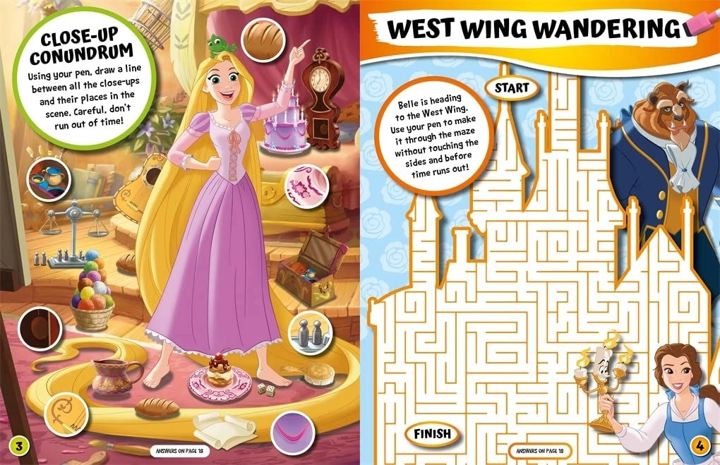 Disney Princess Beat the Clock Wipe Clean - 5+