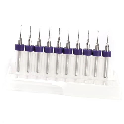 Micro Drill Bits - Tungsten Steel, White Steel 10pcs 0.5mm