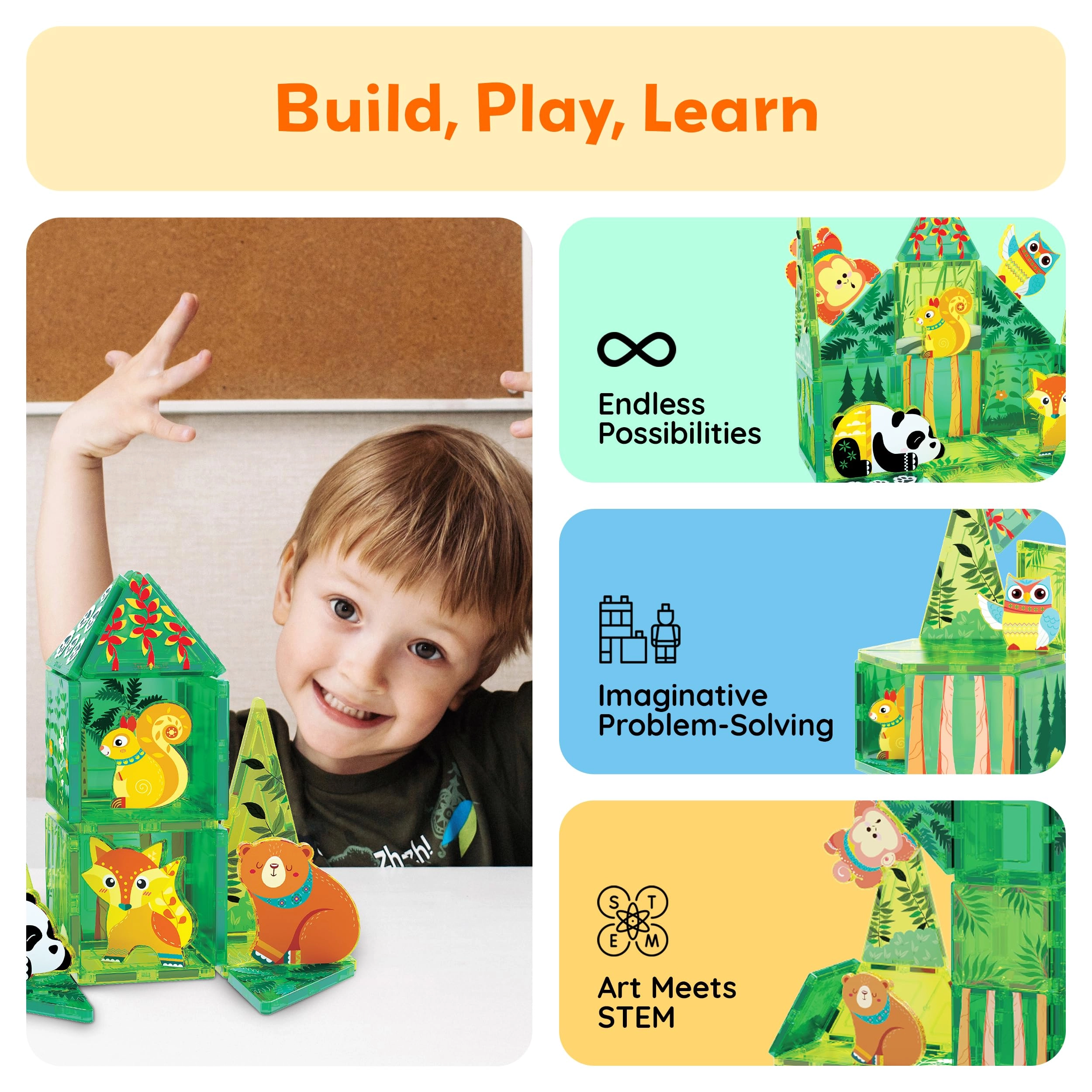 Magnetic Tiles - Forest Animal 26 pcs