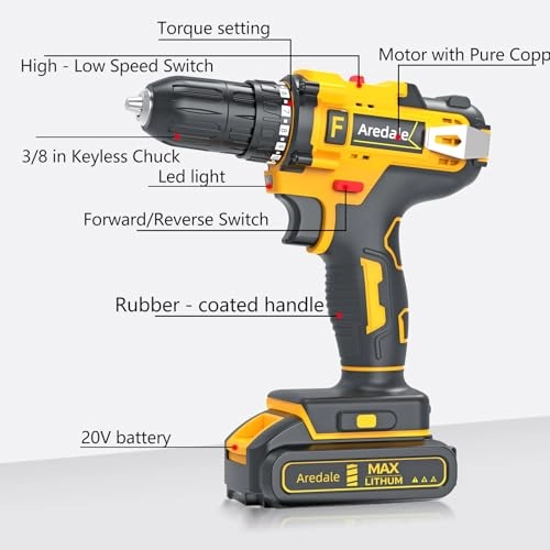 20V Cordless Drill - 1.5 Amp Hours