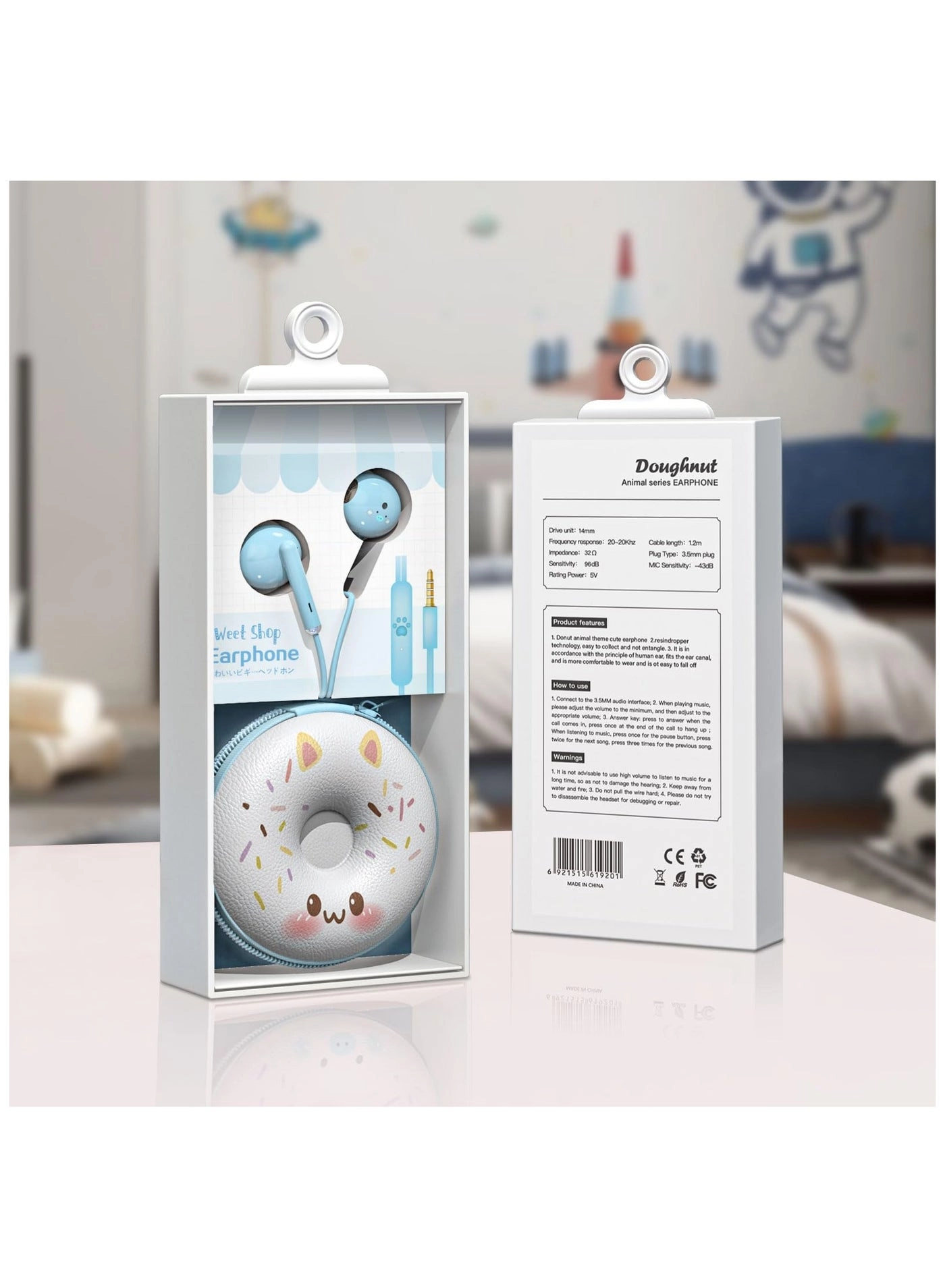 Donut Earbuds Wired Earbud