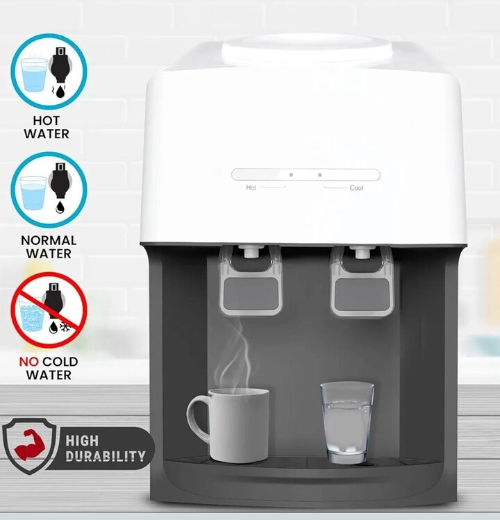 Compact Tabletop Water Dispenser - 0.6L hot tank 4.0L/h heating capacity Hot & Normal